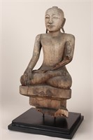 Wonderful Carved Burmese Mandalay Wooden Buddha,