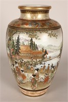 Wonderful Satsuma Meiji Period Ovoid Vase, c.1900