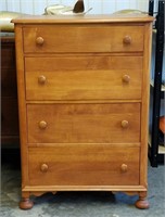 Four Drawer Rock Maple Chest of Drawers