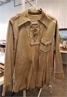 Vintage Custom Made Western Mens Shirts Leather