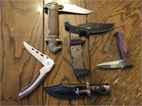 5 Assorted folding knives