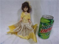 Plastic Doll Eyes Move Yellow Dress