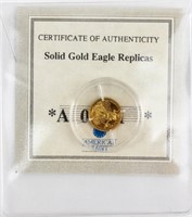 Coin 14kt Gold Miniature Gold Eagle .585 Gold