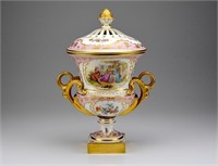 Dresden porcelain potpourri urn