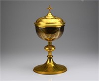 French silver and gilt metal Ciborium