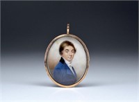 Georgian painted portrait miniature