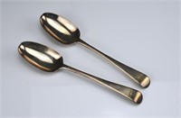 Pair of George III silver spoons