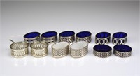 Six pair of silver salts