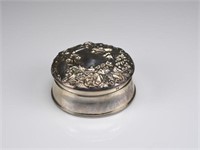 English silver jewellery box