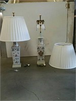 Set of 2 marble lamps