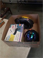 Box w/ 3 bicycle helmet