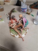 Porcelain figurine of family made in Italy