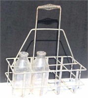 METAL MILK DELIVERY  CARRIER FOR GLASS  MILK