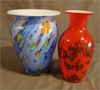 9 Inch Tall Carpathian Art Glass Vase