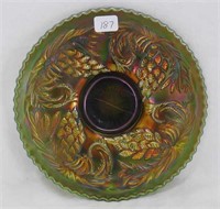 Pinecone 6" plate - green