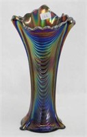 Drapery 8 1/2" vase - blue