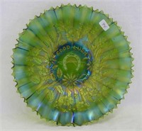 Good Luck PCE bowl w/ribbed back - emerald green