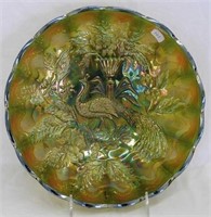 M'burg Peacock master IC shaped bowl - green