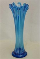 N's Thin Rib 11" vase - sapphire