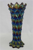 Lined Lattice 8 1/2" vase - purple
