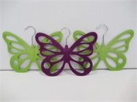 3 Velvet Butterfly Scarf Hangers