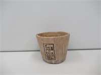 Small Fux Wood Cement Planter 5"