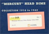 Whitman Mercury Dime Binder 1916-1945: 68 Coins