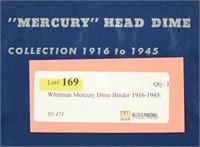 Whitman Mercury Dime Binder 1916-1945: 63 Coins