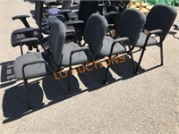4pc Gray/Black Stack Chairs
