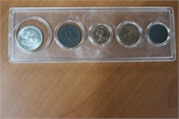 5 Nazi Coins in Display