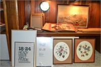 Prints, Frames, Clock and Miscellaneous