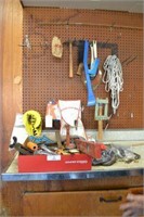 Tools on Top of Work Bench & Wall