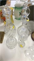 Two decanters etc.