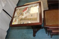 Tapestry top table,originally fire screen.