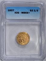 1927 $2.50 GOLD INDIAN ICG MS65+