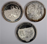 3 Different Pure Sterling Silver 1.25 oz Each