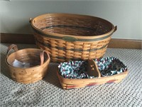 3 Longaberger Baskets