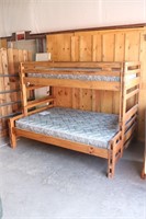 Twin Over Full Bunk Bed Set with Mattresses