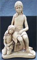 MOTHER AND CHILD STATUE BY B. MURPHY 16" TALL
