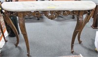 FRENCH STYLE ENTRY TABLE - MARBLE TOP 48" WIDE X