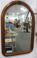 VICTORIAN WALL MIRROR CATHEDRAL STYLE ARCH TOP -