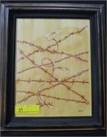 ORIGINAL ART BY ROBERT SHERER - "BARBED WIRE AND
