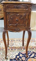 FRENCH STYLE STAND - MARBLE TOP SINGLE DRAWER