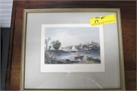 2 WATER SIDE ENGRAVINGS "VIEW OF ALBANY" ENGRAVED