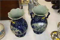 Celadon Blue/white chinese vases.
