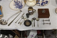 Silver plated items incl. lge ladle .