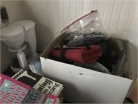 COFFEE MAKER AND MISC. BOX LOT WITH