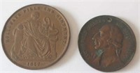 Rare Holloway's Pills and Ointment 1857 token