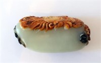 Chinese white russet brown jade carving
