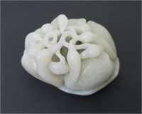 Chinese pale celadon jade carving of five ducks